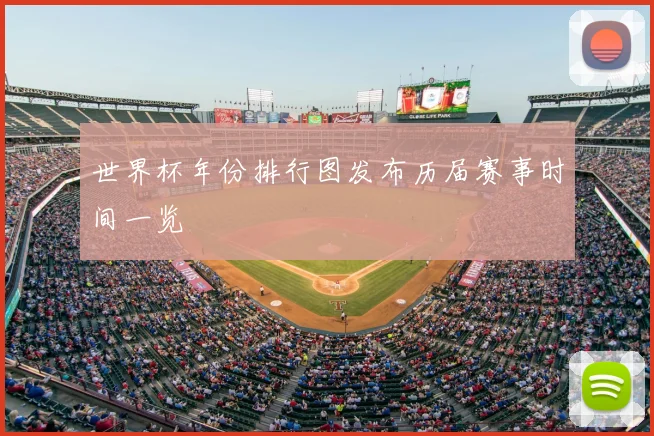 世界杯年份排行图发布历届赛事时间一览